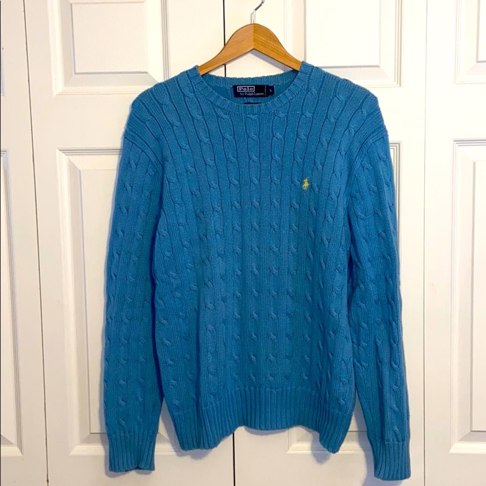 Polo cable-knit cashmere sweater